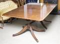 An American Mahogany Double Pedestal Extension Table Baker