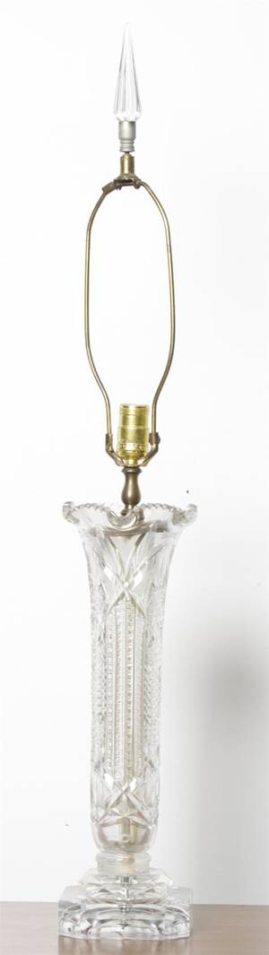 A Cut Glass Trumpet Vase