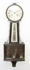 An American Mahogany Banjo Clock New Haven