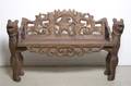 A Black Forest Style Carved Bench