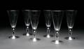 A Group of Thirteen Steuben Glass Goblets