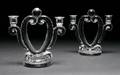 A Pair of Steuben TwoLight Candelabra