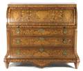 A Continental Marquetry Cylinder Desk