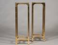PAIR OF ORIENTAL STYLE BRASS PEDESTALS