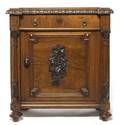 An American Mahogany Aesthetic Console Cabinet with Pier Mirror