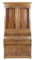 An Eastlake Cylinder Bookcase Secretary