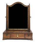 A George II Walnut and Parcel Gilt Dressing Mirror