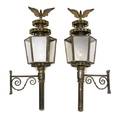 A Pair of Cast Metal Carriage Lights