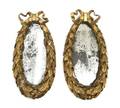 A Pair of Louis XVI Style Giltwood Mirrors