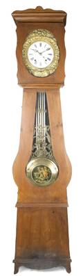 A French Provincial Morbier Form Tall Case Clock