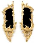 A Pair of Rococo Style Giltwood Wall Brackets