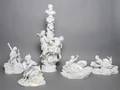 A Capodimonte Blanc de Chine Porcelain Figural Centerpiece