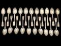 GROUP OF TWENTYONE GEORGIAN STERLING SILVER TEASPOONS