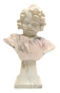 An Alabaster Bust of a Young Girl
