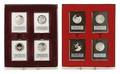 A Collection of Eight Franklin Mint Sterling Silver Holiday Medals