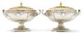 A Pair of Lidded Sterling Silver Potpourris Frank W Smith Silver Co