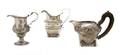 A Group of Three Silver Creamers