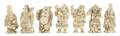 A Group of Seven Japanese Carved Ivory Figures
