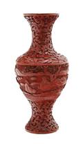A Chinese Cinnabar Lacquer Baluster Form Vase