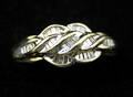 370 10Kt Gold Diamond Baguette Ring Band