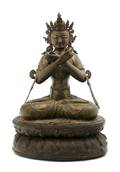 An Asian Bronze Figure of a Bodhisattva