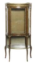 A Louis XVI Style Gilt Metal Mounted Vitrine