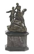 An American Bronze Figural Group N F Baker