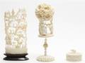 A Collection of Carved Ivory Articles