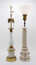 A Group of Two Continental Lamps
