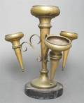 A Copper and Marble Epergne