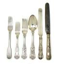An Assembled Set of English and American Silver Flatware