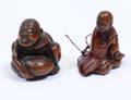 TWO CARVED BOXWOOD NETSUKES