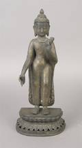 A Thai Bronze Standing Figure of Buddha