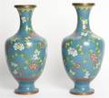 A Pair of Chinese Cloisonne Vases