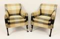 Pair of Rose Tarlow Silk Upholstered Club Chairs