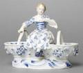 A Meissen Porcelain Figural Salt