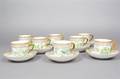 A Set of Twelve Royal Copenhagen Cups and Saucers Flora Danica