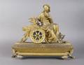 A French Gilt Metal Figural Mantel Clock