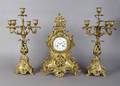 A Louis XV Style Clock Garniture Daguse Nantes
