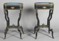 A Pair of Napoleon III Style Ebonized and Gilt Metal Mounted Jardinieres