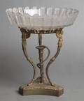 An Empire Style Gilt Metal and Glass Tazza