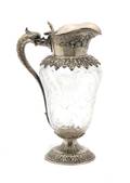 A Cut Glass and Silver Carafe William Durgin