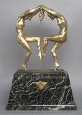 An Art Deco Gilt Bronze Sculpture Aurore Onu