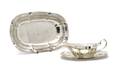 An American Sterling Silver Gravy Under Tray and Bowl Dominick and Half