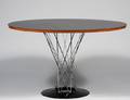 ISAMU NOGUCHI CHROME METAL AND WOOD TABLE