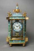 A Cloisonne Mounted Mantel Clock