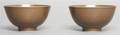 A Pair of Chinese Coffee Au Lai Glazed Bowls