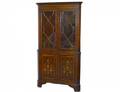 INLAID MAHOGANY CORNER CABINET