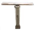 An Art Deco Style Steel and Marble Console Table