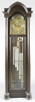 An American Gothic Revival Tall Case Clock